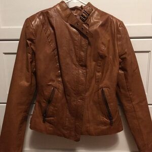 Marc New York Andrew Marc tan leather jacket small size this jacket is light